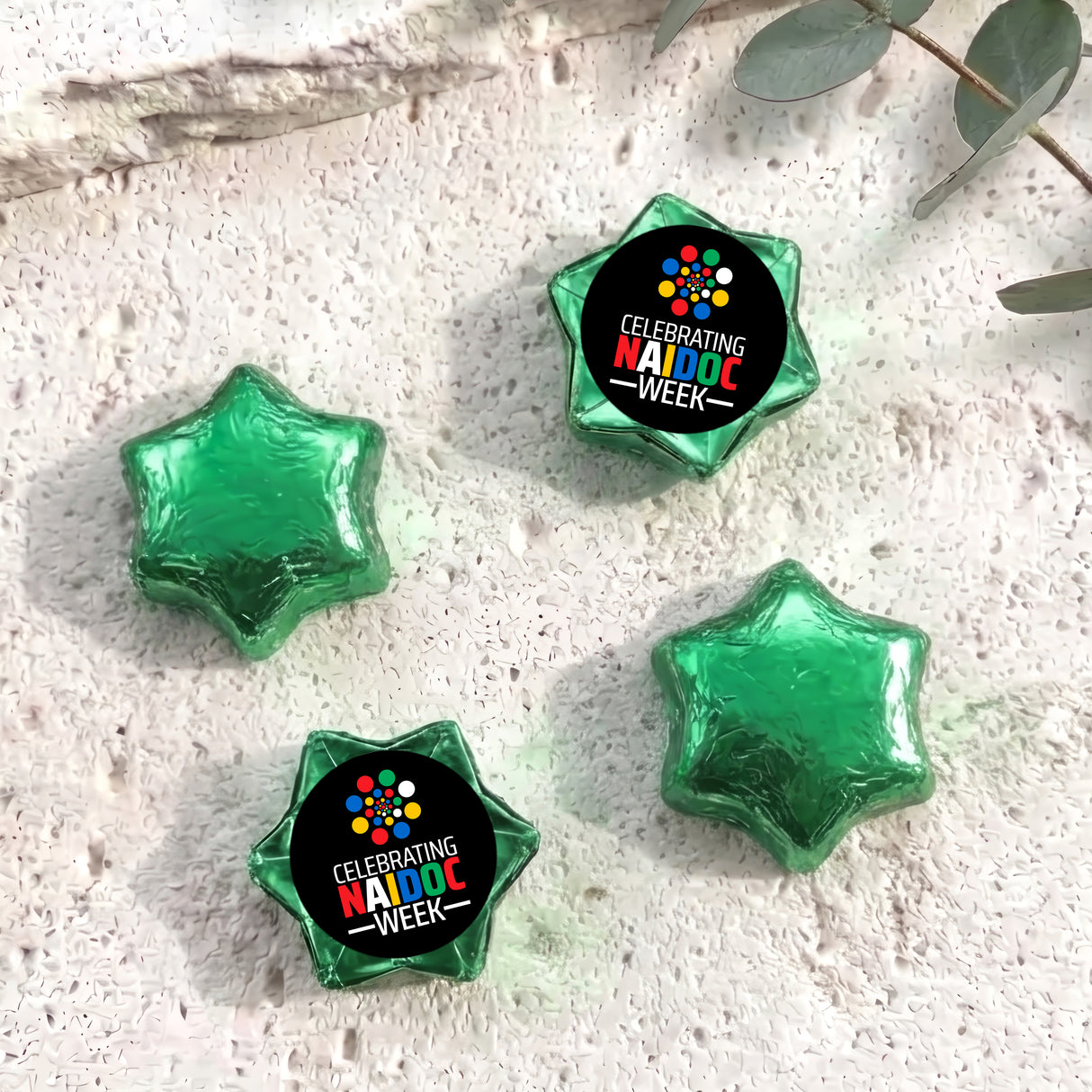 Naidoc Design 1 Personalised Foil Covered Chocolate Stars