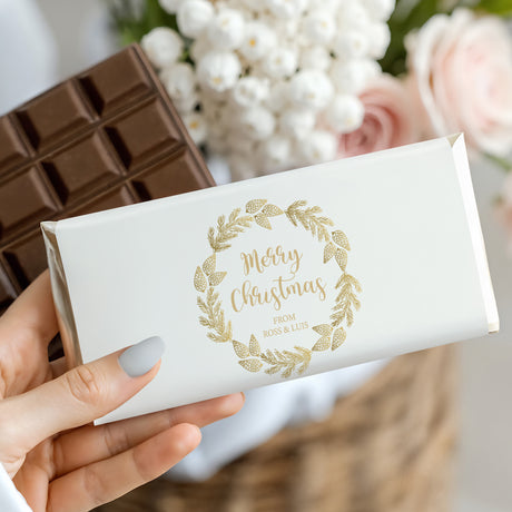 Christmas Gold Pine Chocolate Bar