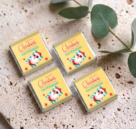 Sunbaking Santa Personalised Mini Chocolates