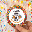 Cheers Beers 80th Birthday Personalised Giant Freckles