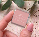 Dusty Pink Wedding Love Personalised Mini Chocolates