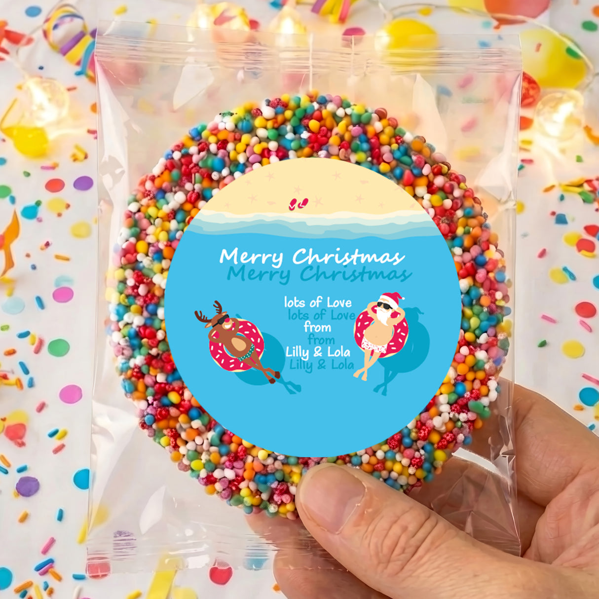 Donut Santa Personalised Giant Freckles