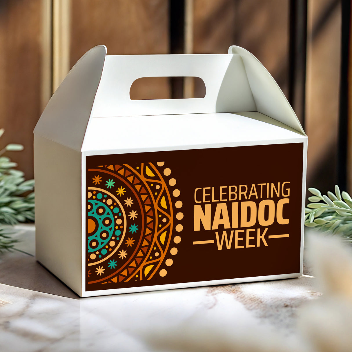 NAIDOC Week Boomerang Personalised Gable Favour Box