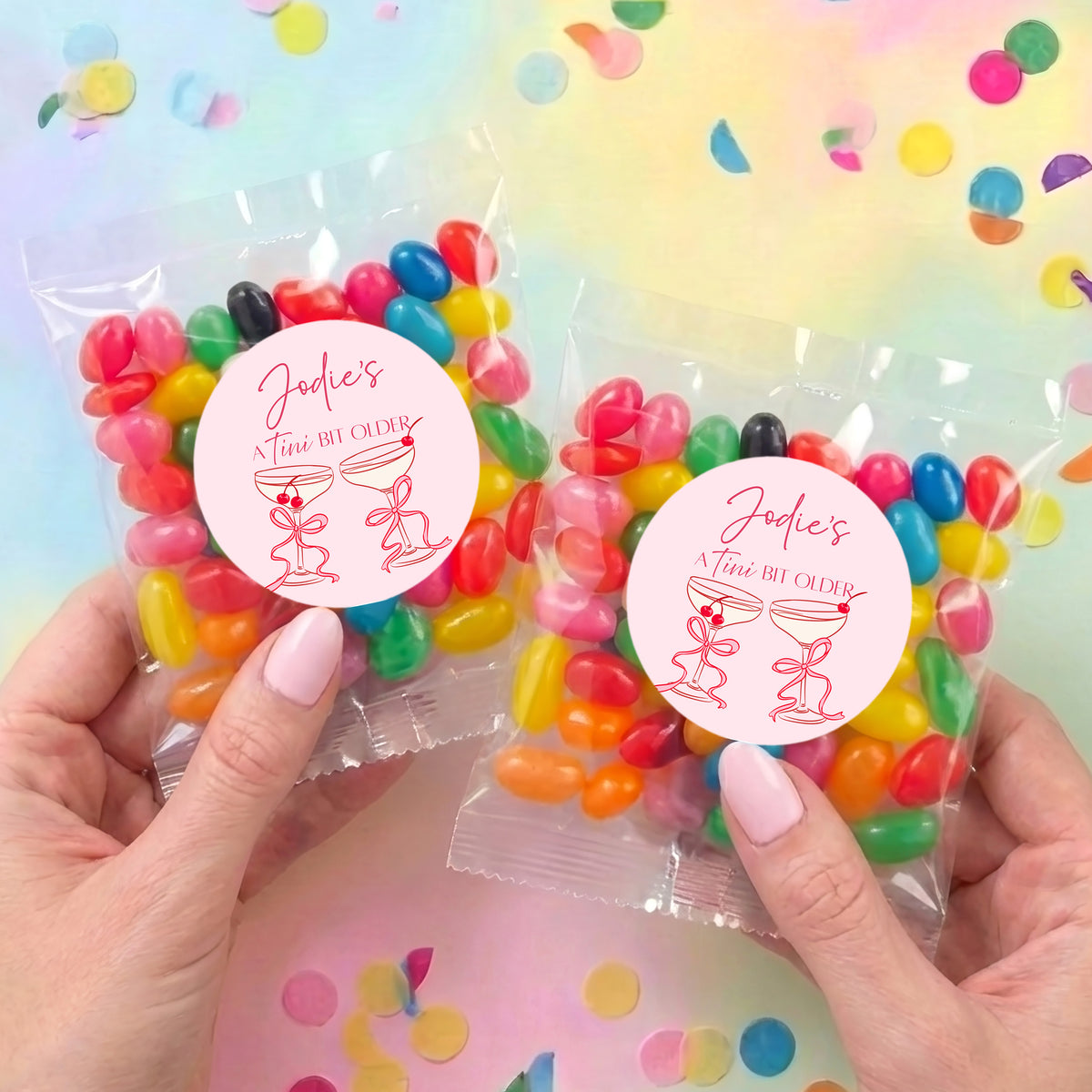 Tini Bit Older Martini Personalised Jelly Bean Bags