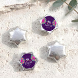 Diwali Purple Elephant Personalised Foil Covered Chocolate Stars