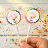 Pink Cheetah Girls Birthday Personalised Lollipops