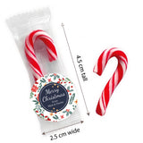 Christmas Florals Personalised Mini Candy Canes
