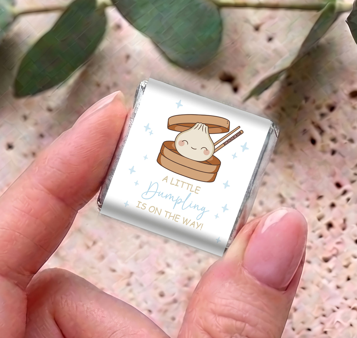 Little Dumpling Blue Personalised Mini Chocolates