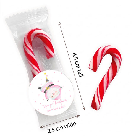 Silly Santa Personalised Mini Candy Canes
