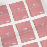 Dusty Pink 60th Birthday Chocolate Wrapper DIY Mockup