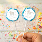 Gender Neutral Pram Baby Shower Personalised Lollipops