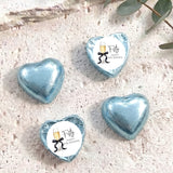 Champagne 50th Birthday Personalised Foil Covered Chocolate Hearts