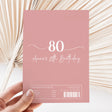 Dusty Pink 80th Birthday Chocolate Wrapper DIY