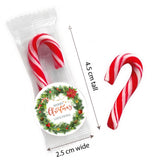 Christmas Wreath Personalised Mini Candy Canes
