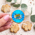 Best Dad Ever Fathers Day Blue Comic Personalised Bite Size Choc Chip Cookies
