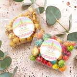 Pastel Rainbow Unicorn Personalised Popcorn Bag
