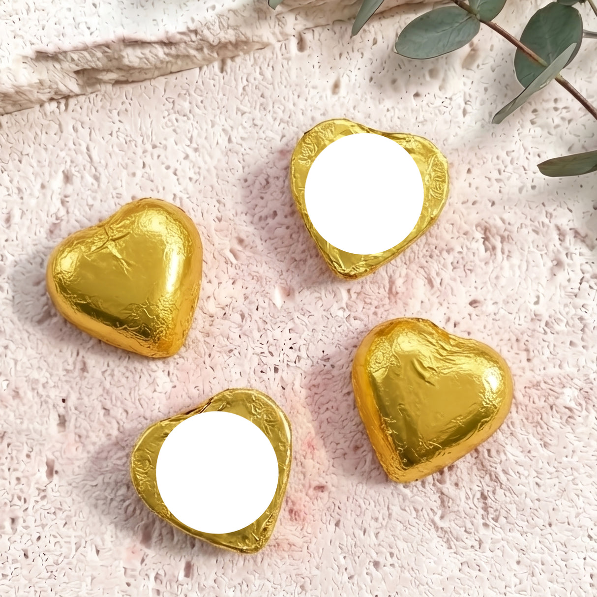 Balloons Bow 100th Birthday Personalised Foil Covered Chocolate Hearts