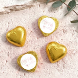 Balloons Bow 50th Birthday Personalised Foil Covered Chocolate Hearts