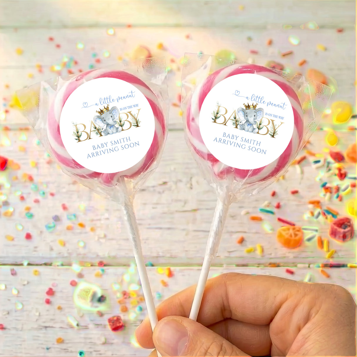 Little Peanut Baby Shower Personalised Lollipops