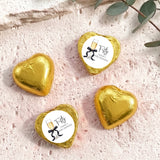 Champagne 50th Birthday Personalised Foil Covered Chocolate Hearts
