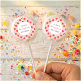 Berry First Birthday Personalised Lollipops