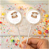 Little Dumpling Pink Personalised Lollipops