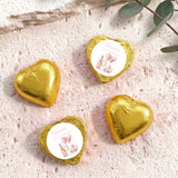 Pink Champagne 70th Birthday Personalised Foil Covered Chocolate Hearts