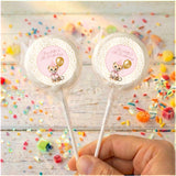 Pink Cheetah Girls Birthday Personalised Lollipops