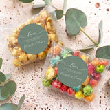 Sage Green Wedding Love Personalised Popcorn Bag