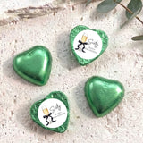 Champagne 60th Birthday Personalised Foil Covered Chocolate Hearts