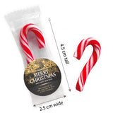 Christmas Gold Black Personalised Mini Candy Canes