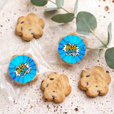 Best Dad Ever Fathers Day Blue Comic Personalised Bite Size Choc Chip Cookies
