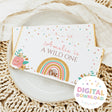 Chocolate bar wrapper with rainbow and floral design, text 'A WILD ONE' and 'One'.
