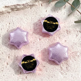 Lavender foil-covered chocolate stars with black 30th birthday label and gold '30'