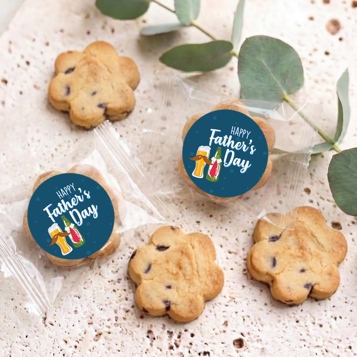 Fun Beers Fathers Day Personalised Bite Size Choc Chip Cookies