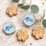 Tie Moustache Fathers Day Personalised Bite Size Choc Chip Cookies