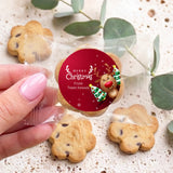 Happy Reindeer Personalised Bite Size Choc Chip Cookies