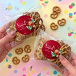 Happy Reindeer Personalised Pretzel Bag