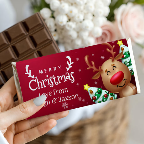 Happy Reindeer Chocolate Bar