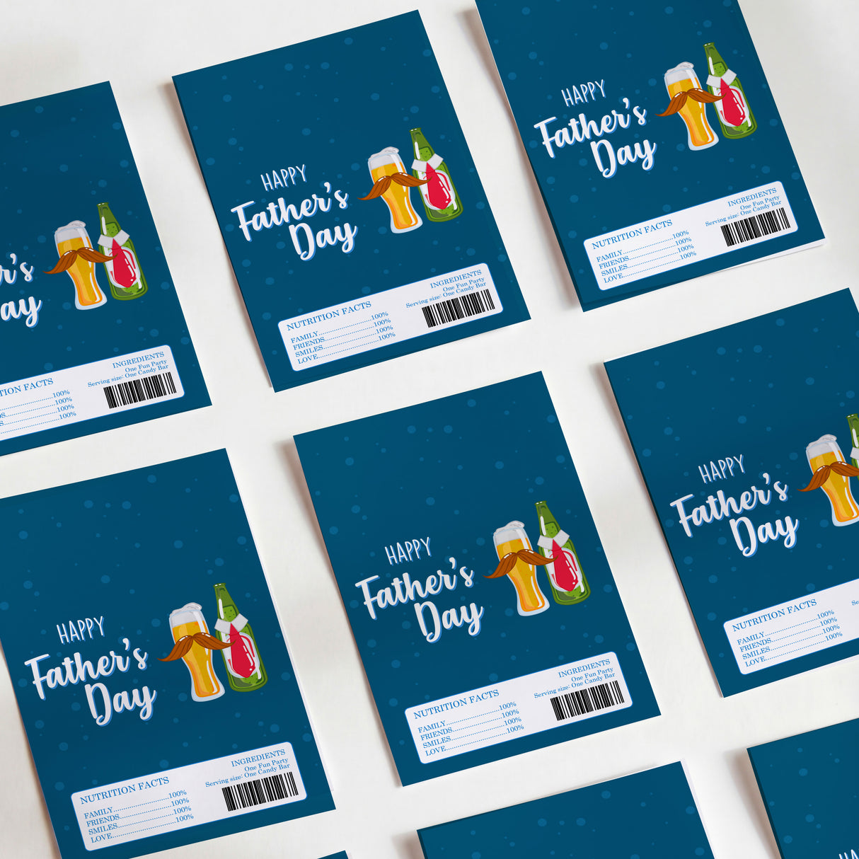 Fathers Day Fun Beers Chocolate Wrapper DIY Multi Pack