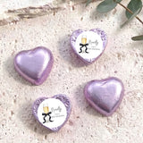 Champagne 90th Birthday Personalised Foil Covered Chocolate Hearts