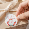 Happy Santa Round Printed Labels