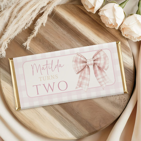 Pretty Pink Baby Shower Chocolate Bar
