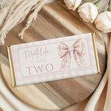 Pretty Pink Bow Birthday Chocolate Bar