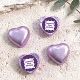 Purple Disco Personalised Foil Covered Chocolate Hearts