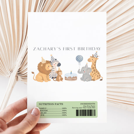 Jungle Animal Party Chocolate Wrapper DIY