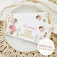 Chocolate bar wrapper with fairy art and text 'Luna's Fairy First Birthday'
