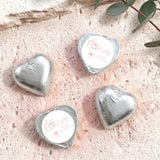 Balloons Bow 80th Birthday Personalised Foil Covered Chocolate Hearts