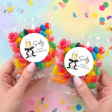 Champagne 60th Birthday Personalised Jelly Bean Bags