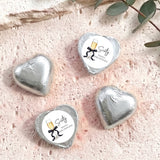 Champagne 60th Birthday Personalised Foil Covered Chocolate Hearts